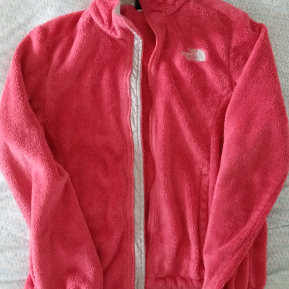 Northface pink fleece jacket. EUC!